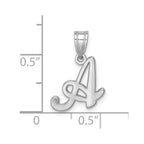 FJC Finejewelers 14 kt White Gold  Script Letter A Initial Charm 13 mm x 12 mm