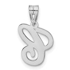 FJC Finejewelers 14 kt White Gold  Script Letter C Initial Charm 14 mm x 11 mm