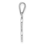 FJC Finejewelers 14 kt White Gold  Script Letter E Initial Charm