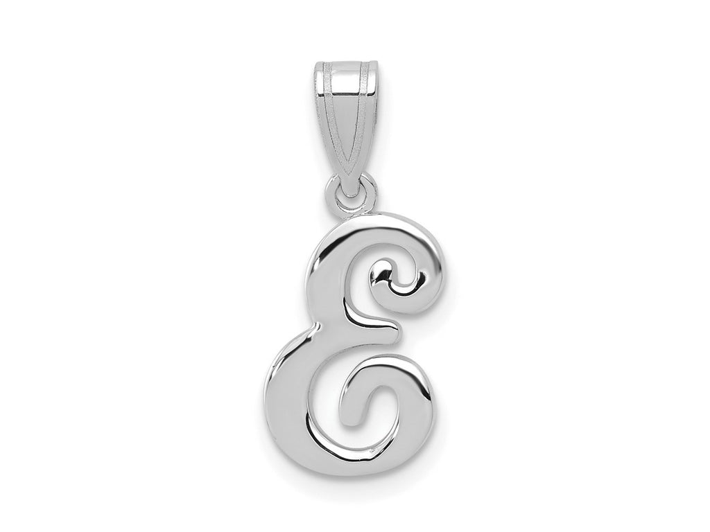 FJC Finejewelers 14 kt White Gold  Script Letter E Initial Charm
