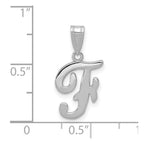 FJC Finejewelers 14 kt White Gold  Script Letter F Initial Charm