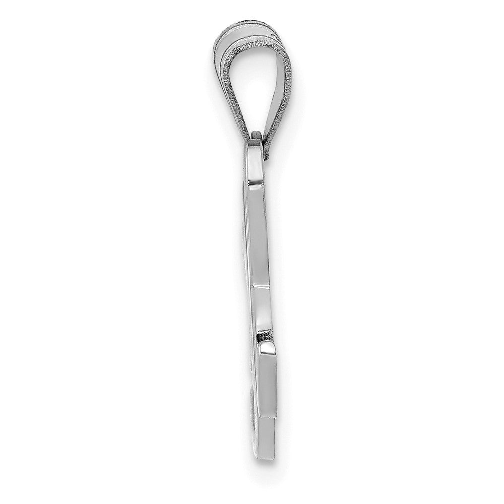 FJC Finejewelers 14 kt White Gold  Script Letter H Initial Charm