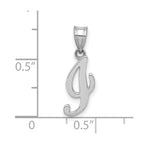 FJC Finejewelers 14 kt White Gold  Script Letter I Initial Charm