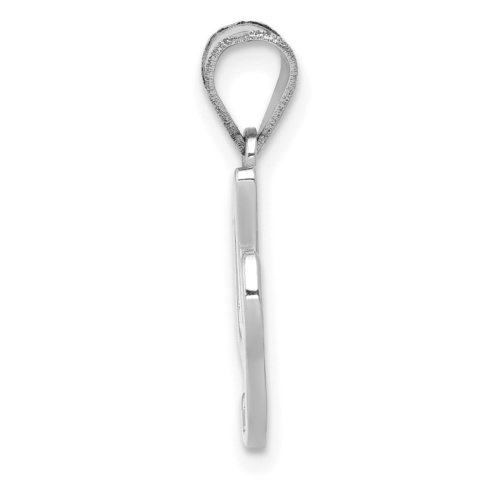 FJC Finejewelers 14 kt White Gold  Script Letter I Initial Charm