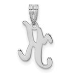 FJC Finejewelers 14 kt White Gold  Script Letter K Initial Charm