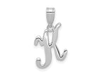 FJC Finejewelers 14 kt White Gold  Script Letter K Initial Charm
