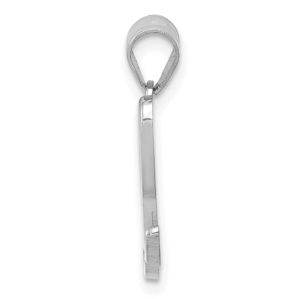 FJC Finejewelers 14 kt White Gold  Script Letter L Initial Charm