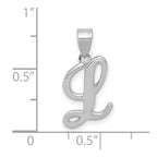 FJC Finejewelers 14 kt White Gold  Script Letter L Initial Charm