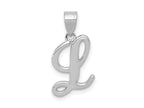 FJC Finejewelers 14 kt White Gold  Script Letter L Initial Charm