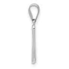 FJC Finejewelers 14 kt White Gold  Script Letter M Initial Charm