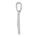 FJC Finejewelers 14 kt White Gold  Script Letter W Initial Charm