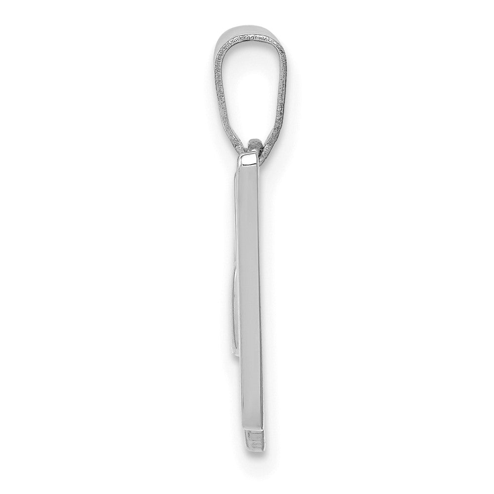 FJC Finejewelers 14 kt White Gold  Script Letter W Initial Charm