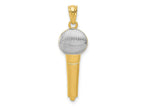 FJC Finejewelers 14 kt Yellow Gold and Rhodium Microphone Charm 29 x 9 mm