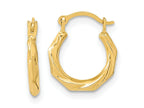 FJC Finejewelers 14 kt Yellow Gold Polished Twist Hoop Earrings 12 x 11 mm