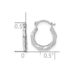 FJC Finejewelers 14 kt White Gold Hoops Polished Twist Hoop Earrings 12 mm x 11 mm