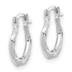 FJC Finejewelers 14 kt White Gold Hoops Polished Twist Hoop Earrings 12 mm x 11 mm