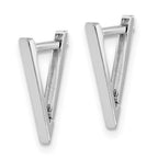 FJC Finejewelers 14 kt White Gold Drop and Dangle Polished Triangle Hoop Earrings 15 mm x 11 mm