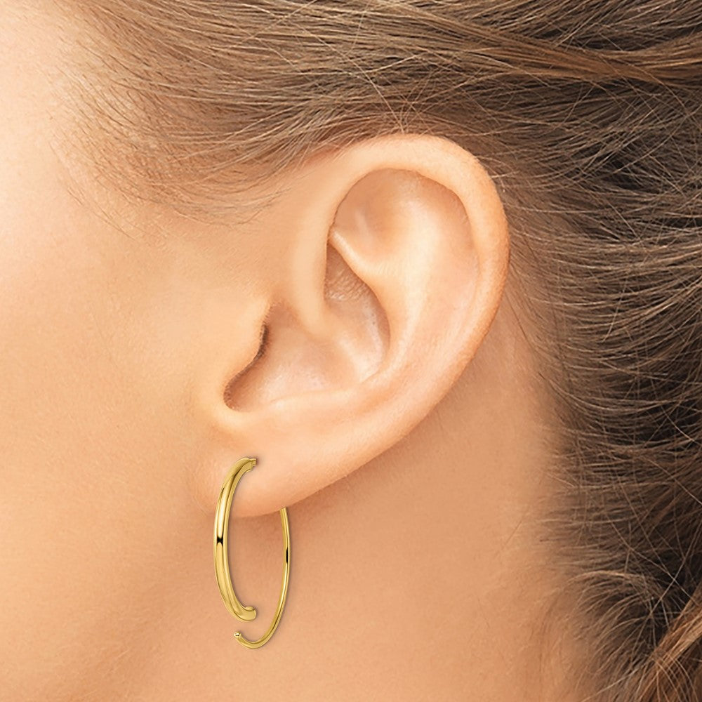 FJC Finejewelers 14 kt Yellow Gold Dangle Polished Threader Earrings 27 x 28 mm
