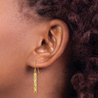 FJC Finejewelers 14 kt Yellow Gold Bright Cut Polished Dangle Earrings 33 x 3 mm