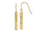FJC Finejewelers 14 kt Yellow Gold Bright Cut Polished Dangle Earrings 33 x 3 mm