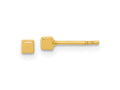 FJC Finejewelers 14 kt Yellow Gold Button Polished Cube Post Earrings 2 x 2 mm