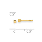 FJC Finejewelers 14 kt Yellow Gold Button Polished Cube Post Earrings 2 x 2 mm