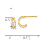 FJC Finejewelers 14 kt Yellow Gold Polished Hoop Post Earrings 9 x 6 mm