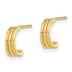 FJC Finejewelers 14 kt Yellow Gold Polished Hoop Post Earrings 9 x 6 mm