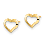 FJC Finejewelers 14 kt Yellow Gold Button Polished Heart Post Earrings 7 x 9 mm