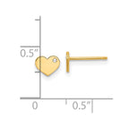 FJC Finejewelers 14 kt Yellow Gold Button Polished CZ Heart Post Earrings 5 x 6 mm