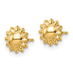 FJC Finejewelers 14 kt Yellow Gold Button Polished Sun Post Earrings 7 x 7 mm