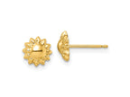 FJC Finejewelers 14 kt Yellow Gold Button Polished Sun Post Earrings 7 x 7 mm