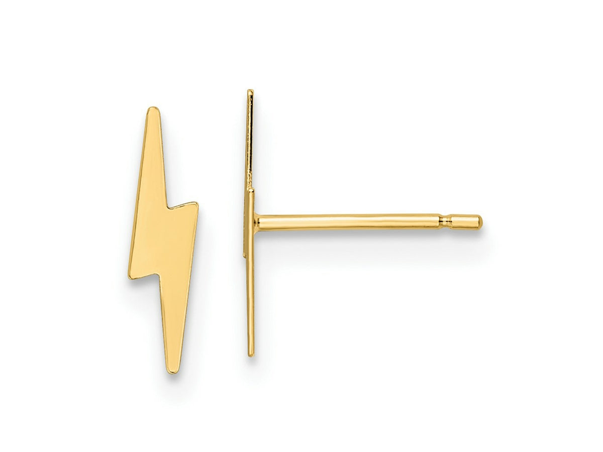 FJC Finejewelers 14 kt Yellow Gold Dangle Polished Lightning Bolt Post Earrings 10 x 2 mm