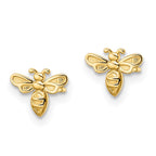 FJC Finejewelers 14 kt Yellow Gold Button Bumble Bee Post Earrings 6 x 8 mm