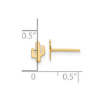 FJC Finejewelers 14 kt Yellow Gold Button Polished Cactus Post Earrings 6 x 4 mm