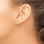 FJC Finejewelers 14 kt Yellow Gold Button Polished Cat Post Earrings 5 x 7 mm