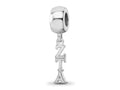 LogoArt  925 Sterling Silver Zeta Tau Alpha Vertical Letters Bead