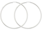 FJC Finejewelers 14k White Gold 2mm Polished Endless Hoop Earrings