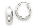 FJC Finejewelers 14k White Gold Fancy Hoop Earrings