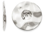 FJC Finejewelers 14k White Gold Polished Hammered Disc Earring Jackets