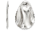 FJC Finejewelers 14k White Gold Polished Hammered Oval Earring Jackets