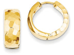 FJC Finejewelers 14k Yellow Gold Faceted and Polished Hinged 6mm Hoop Earrings