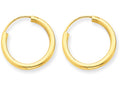 FJC Finejewelers 14k Yellow Gold Polished Round Endless 2mm Hoop Earrings