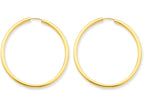 FJC Finejewelers 14k Yellow Gold Polished Round Endless 2mm Hoop Earrings