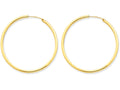 FJC Finejewelers 14k Yellow Gold Polished Round Endless 2mm Hoop Earrings