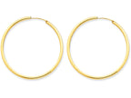 FJC Finejewelers 14k Yellow Gold Polished Round Endless 2mm Hoop Earrings