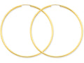 FJC Finejewelers 14k Yellow Gold Polished Round Endless 2mm Hoop Earrings