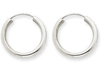 FJC Finejewelers 14k White Gold Polished Endless 2mm Hoop Earrings