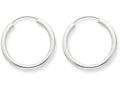 FJC Finejewelers 14k White Gold Polished Endless 2mm Hoop Earrings