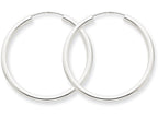 FJC Finejewelers 14k White Gold Polished Endless 2mm Hoop Earrings